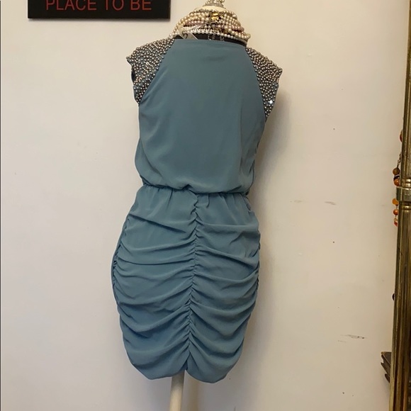 Teal with elastic waist Dress - Picture 8 of 9